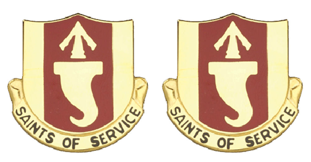 146th Signal Battalion Distinctive Unit Insignia - Pair - SAINTS OF SERVICE