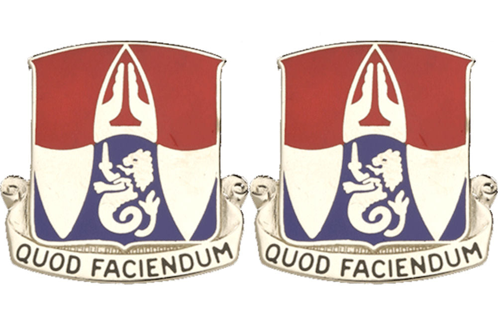 153rd Engineering Battalion Distinctive Unit Insignia - Pair - QUOD FACIENDUM