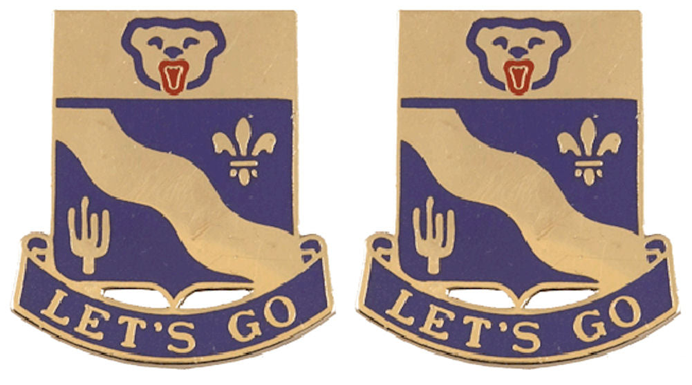153rd Infantry Distinctive Unit Insignia - Pair - LET'S GO