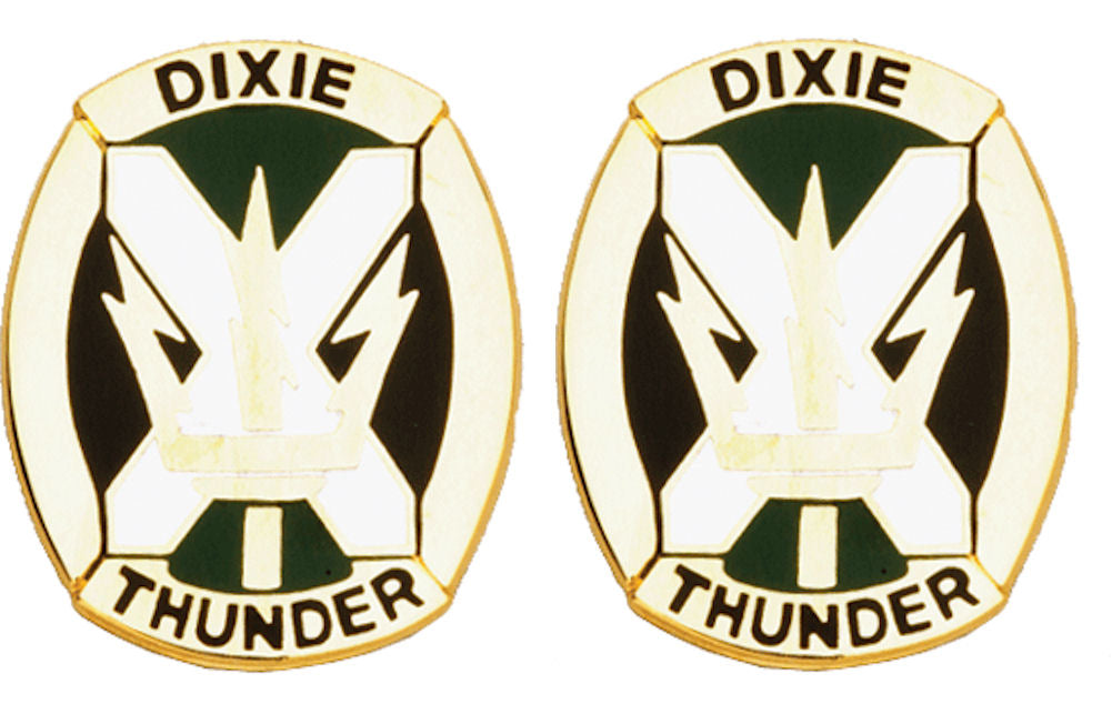 155th Armor Brigade Distinctive Unit Insignia - Pair - DIXIE THUNDER