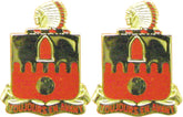 160th Field Artillery Battalion Distinctive Unit Insignia - Pair - TOUJOURS EN AVANT
