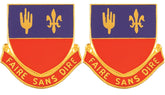 161st Field Artillery Distinctive Unit Insignia - Pair - FAIRE SANS DIRE