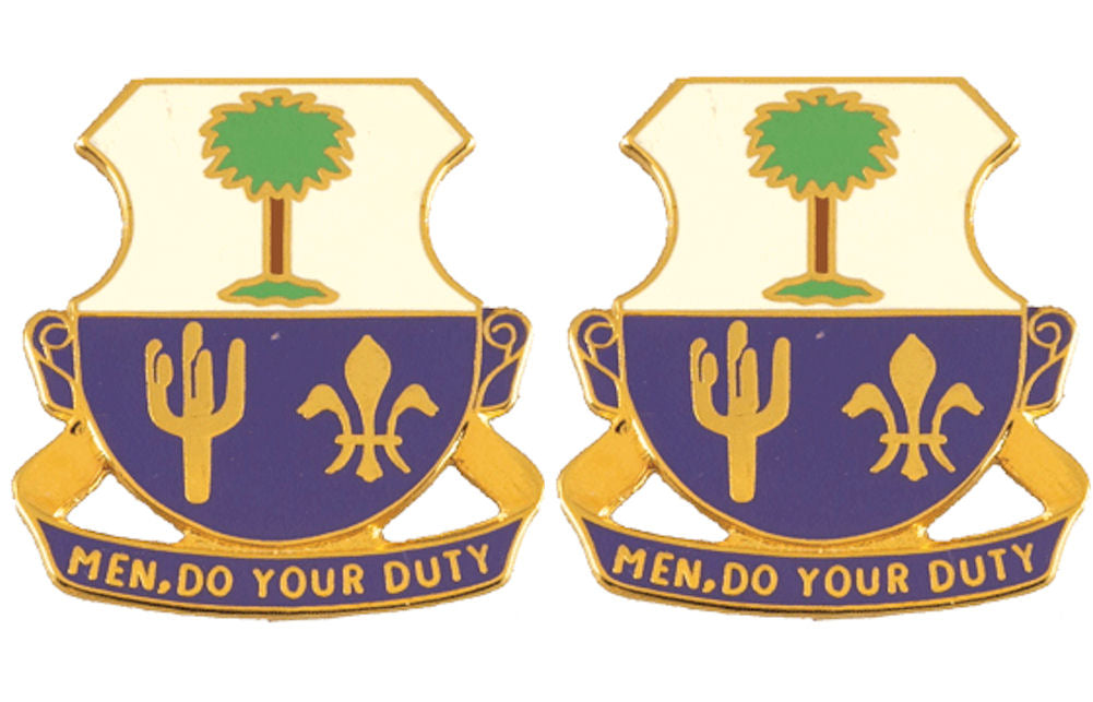 163rd Infantry Distinctive Unit Insignia - Pair - MEN DO YOUR DUTY