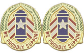 166th Support Group Army Reserve Distinctive Unit Insignia - Pair - WE PROUDLY SUPPORT