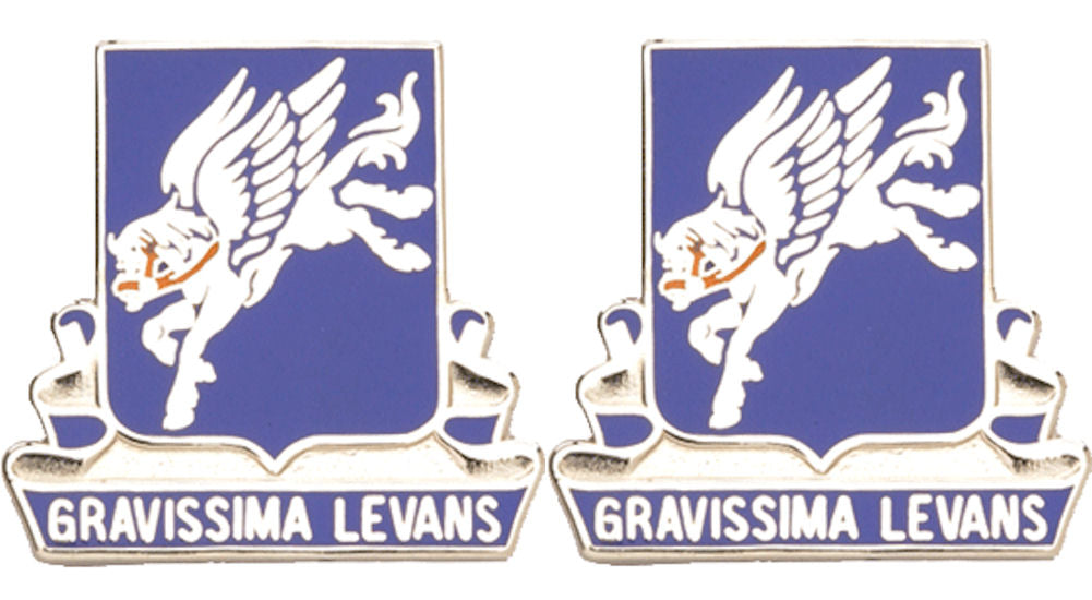 169th Aviation Connecticut Distinctive Unit Insignia - Pair - GRAVISSIMA LEVANS