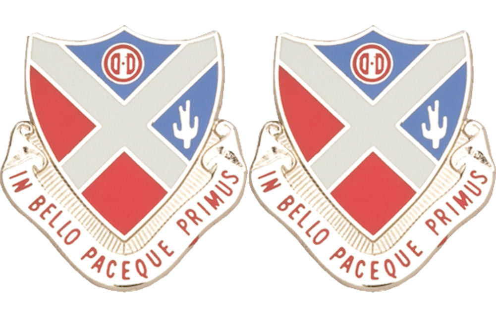 179th Artillery Georgia Distinctive Unit Insignia - Pair - IN BELLO PACEQUE PRIMUS