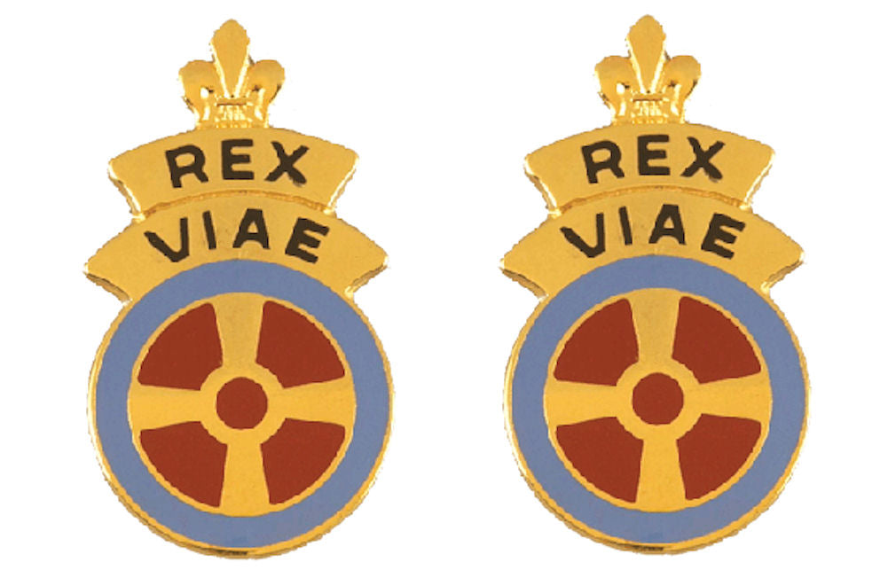 180th Transportation Battalion Distinctive Unit Insignia - Pair - REX VIAE