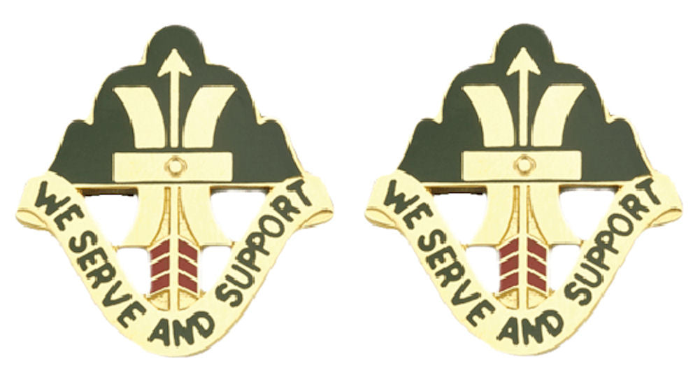 186th Support Battalion Distinctive Unit Insignia - Pair - WE SERVE AND SUPPORT