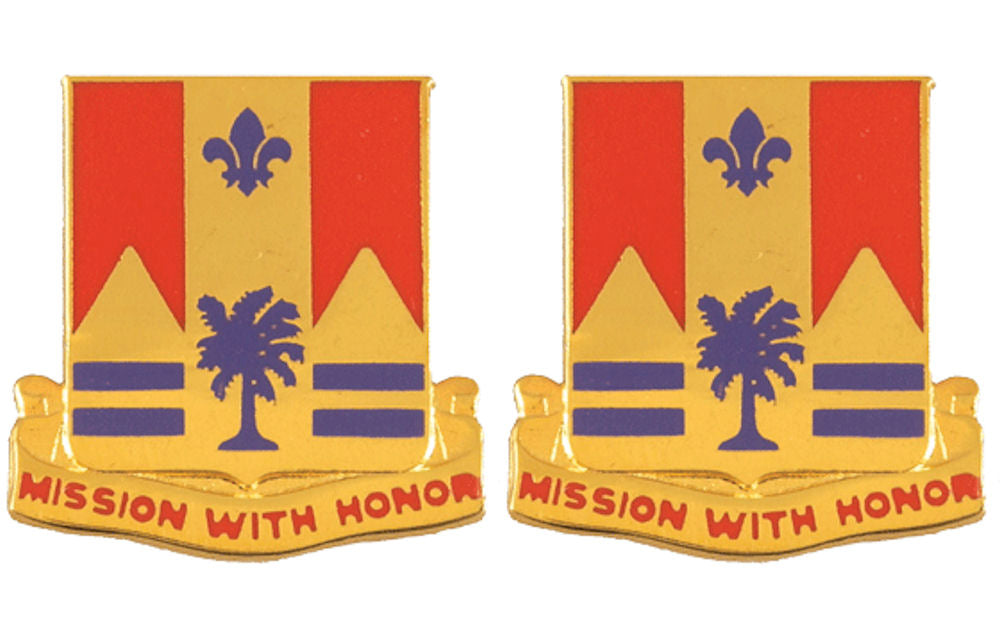 190th Field Artillery Distinctive Unit Insignia - Pair - MISSION WITH HONOR