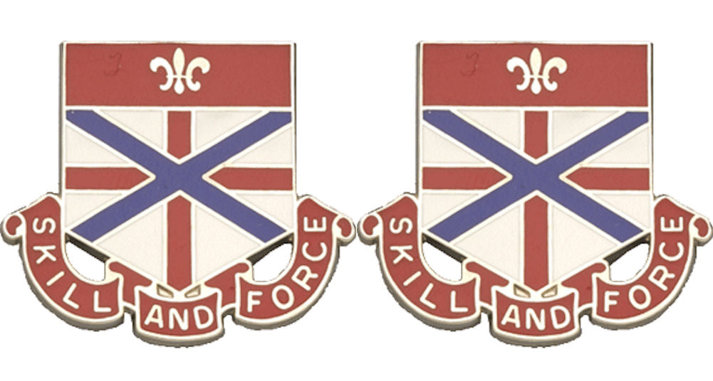 192nd Field Artillery Distinctive Unit Insignia - Pair - SKILL AND FORCE
