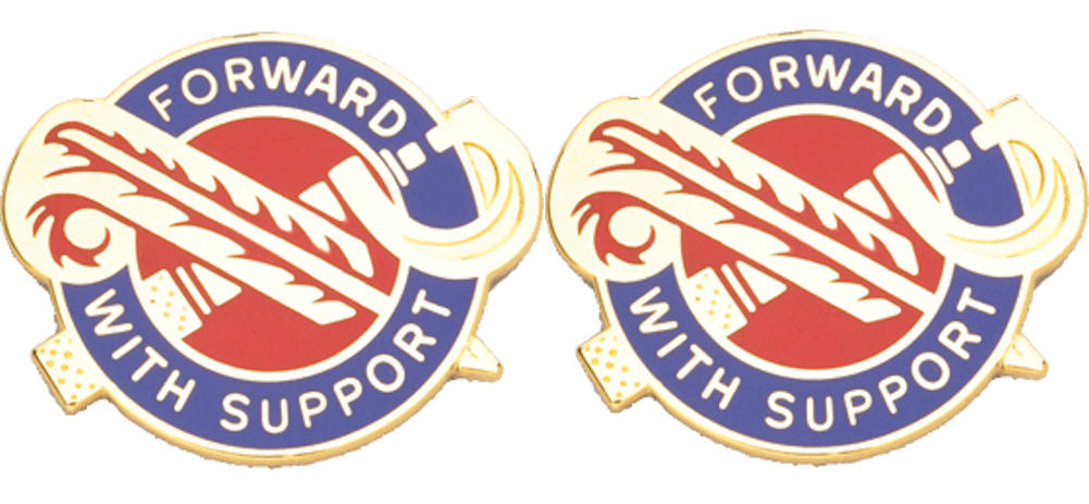 194th Maintenance Battalion Distinctive Unit Insignia - Pair - FORWARD WITH SUPPORT