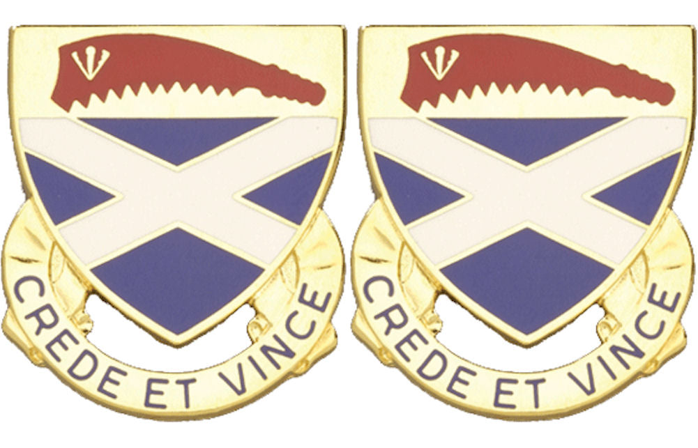 200th Regiment Alabama Distinctive Unit Insignia - Pair - CREDE ET VINCE