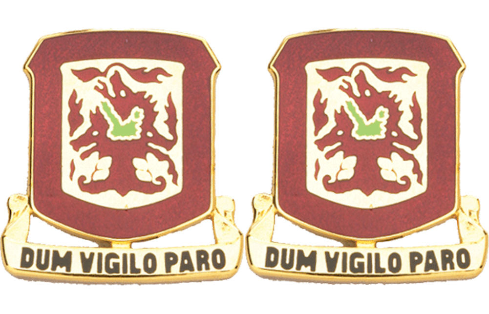 204th Air Defense Artillery Distinctive Unit Insignia - Pair - DUM VIGILO PARO