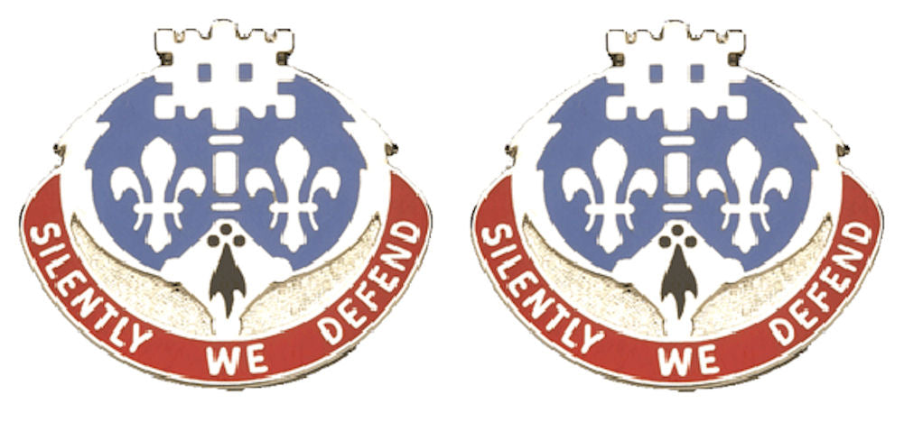204th Military Intelligence Battalion Distinctive Unit Insignia - Pair - SILENT WE DEFEND