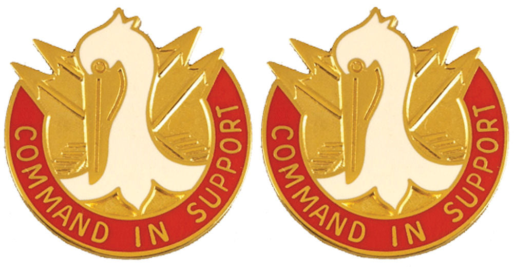 204th Support Group Distinctive Unit Insignia - Pair - COMMAND IN SUPPORT