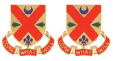 205th Engineering Battalion Distinctive Unit Insignia - Pair - COME WHAT WILL