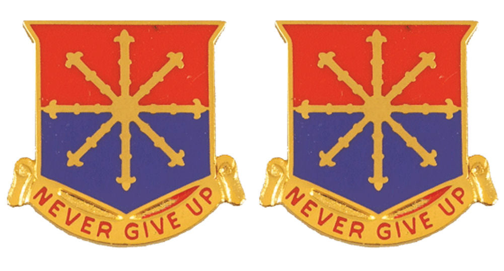 206TH Field Artillery Distinctive Unit Insignia - NEVER GIVE UP
