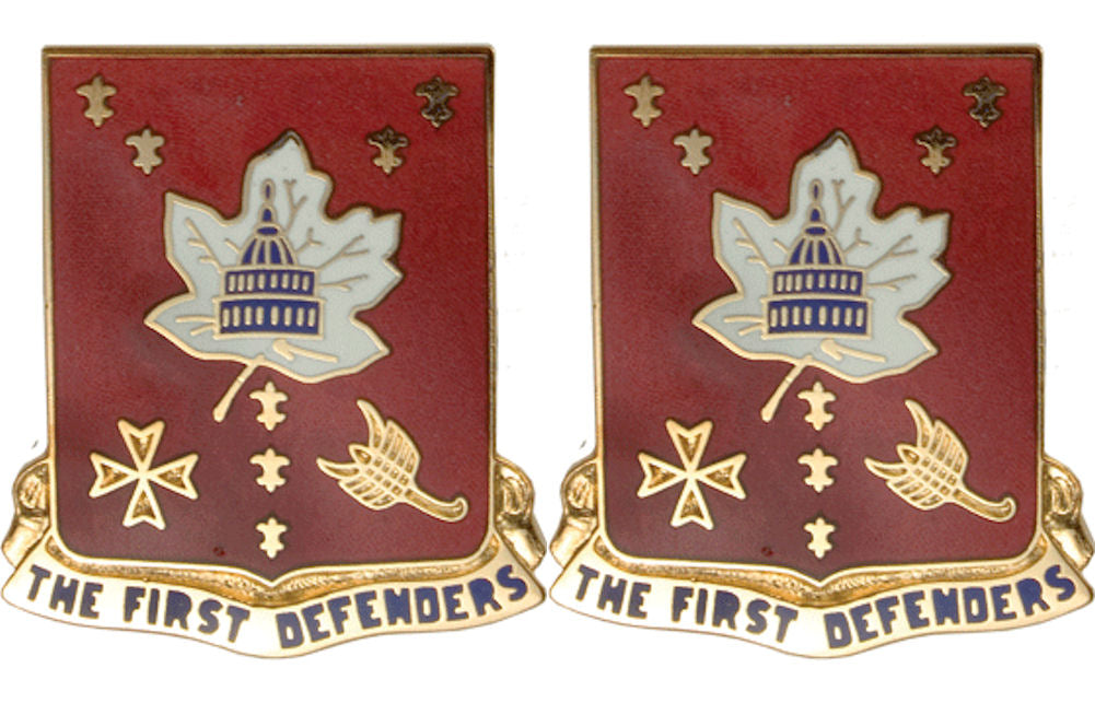 213th ADA Distinctive Unit Insignia - Pair - THE FIRST DEFENDERS
