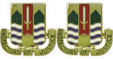 437th MP BATTALION Distinctive Unit Insignia - Pair - PROTECTORS OF JUSTICE