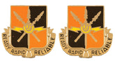 442nd SIGNAL BATTALION Distinctive Unit Insignia - Pair - READY RAPID RELIABLE