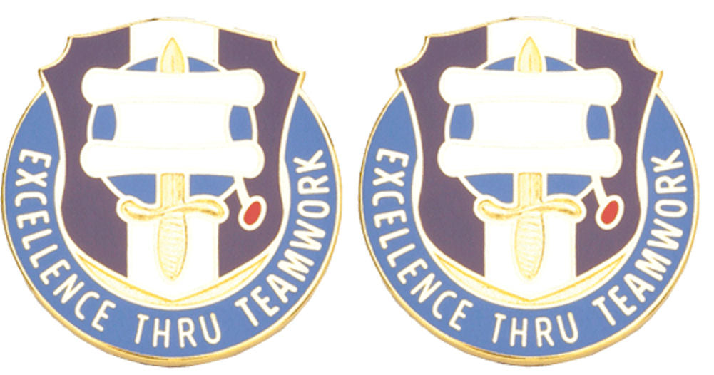 448th CIVIL AFFAIRS BATTALION Distinctive Unit Insignia - Pair - EXCELLENCE THRU TEAMWORK