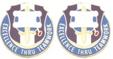 448th CIVIL AFFAIRS BATTALION Distinctive Unit Insignia - Pair - EXCELLENCE THRU TEAMWORK