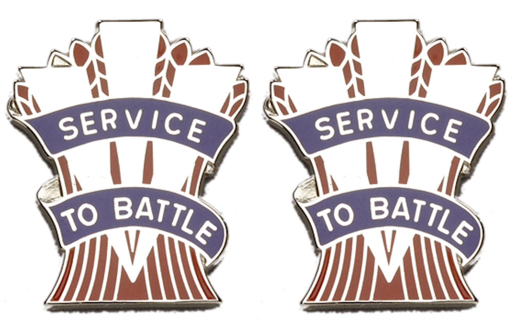 467th QUARTERMASTER BATTALION Distinctive Unit Insignia - Pair - SERVICE TO BATTLE
