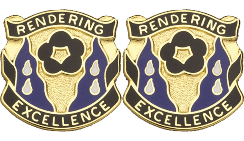 485th CHEMICAL BATTALION USAR Distinctive Unit Insignia - Pair - RENDERING EXCELLENCE