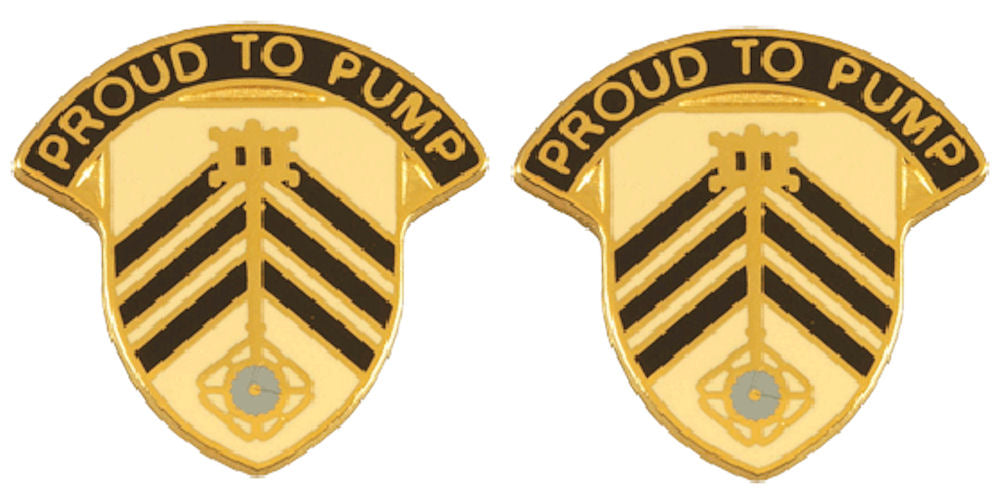 505th QUARTERMASTER BATTALION Distinctive Unit Insignia - Pair - PROUD TO PUMP