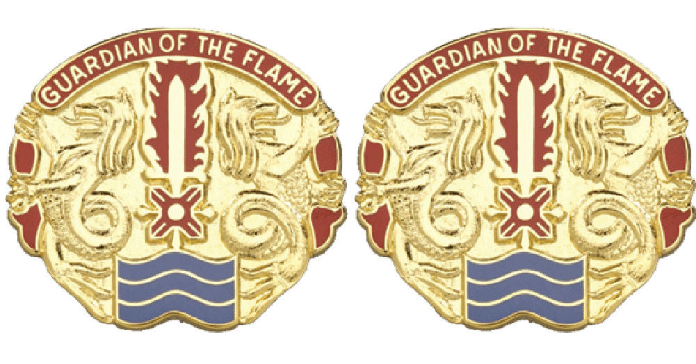 515th SUPPORT BATTALION Distinctive Unit Insignia - Pair - GUARDIAN OF THE FLAME