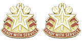 519th MAINTENANCE BATTALION Distinctive Unit Insignia - Pair - READY WITH SERVICE