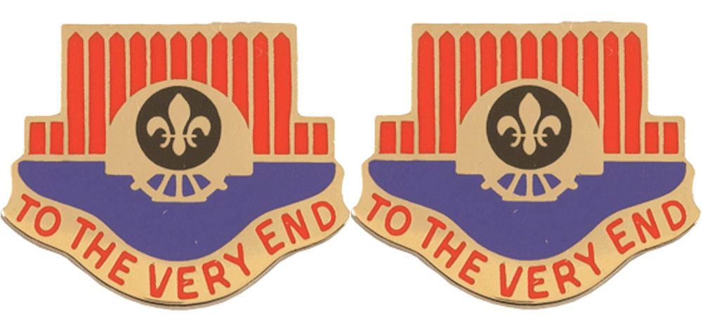 528th ENGINEER BATTALION Distinctive Unit Insignia - Pair - TO THE VERY END