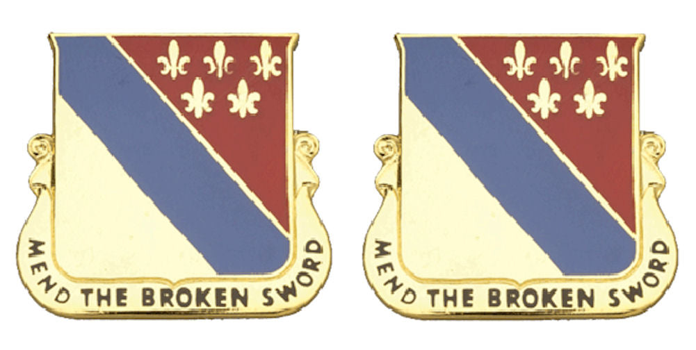 702nd SUPPORT BATTALION Distinctive Unit Insignia - Pair - MEND THE BROKEN SWORD