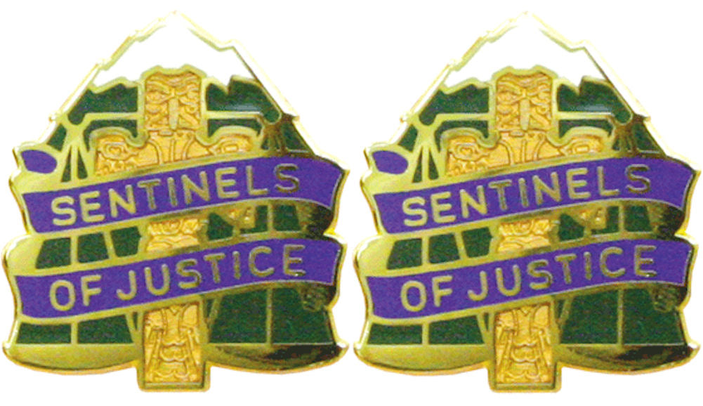 704th MP BATTALION Distinctive Unit Insignia - Pair - SENTINELS OF JUSTICE