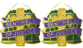 704th MP BATTALION Distinctive Unit Insignia - Pair - SENTINELS OF JUSTICE