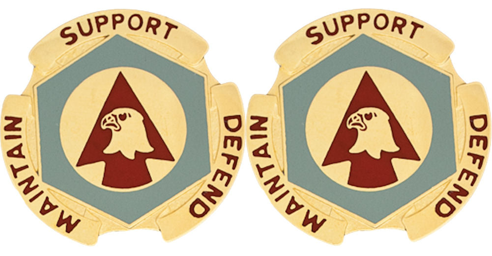 734th MAINTENANCE BATTALION Distinctive Unit Insignia - Pair - MAINTAIN SUPPORT DEFEND