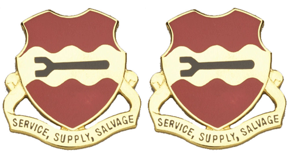 735th MAINTENANCE BATTALION Distinctive Unit Insignia - Pair - SERVICE SUPPLY SALVAGE
