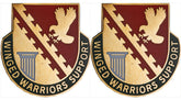 834th SUPPORT BATTALION Distinctive Unit Insignia - Pair - WINGED WARRIORS SUPPORT