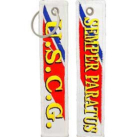 U.S.C.G. Coast Guard Embroidered Keychain - Luggage Tag