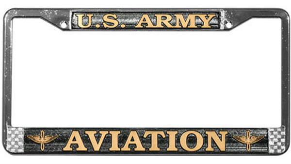 U.S. Army Aviation Metal License Plate Frame
