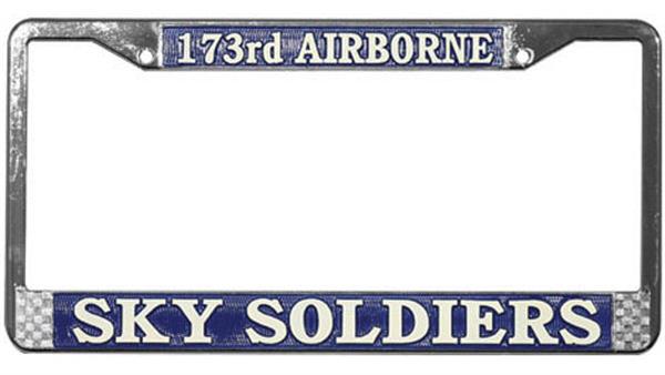 173rd Airborne - Sky Soldiers Metal License Plate Frame