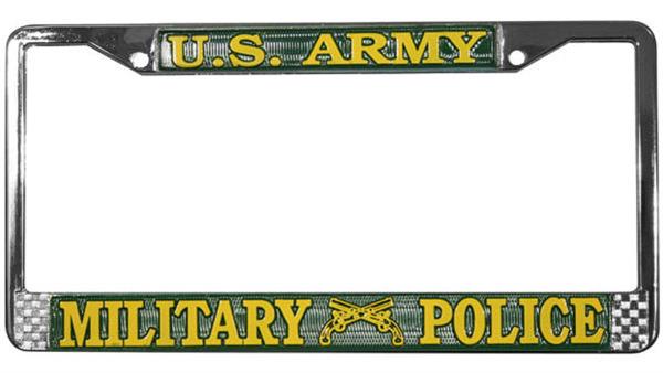 U.S. Army Military Police Metal License Plate Frame
