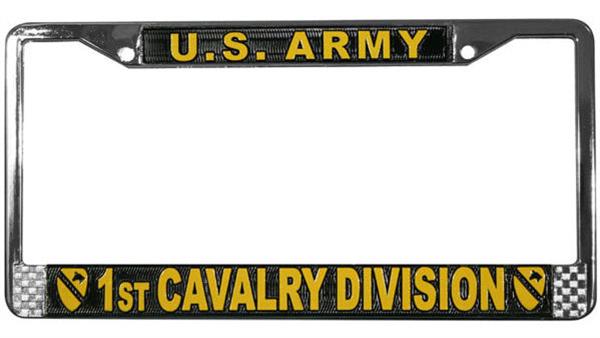 U.S. Army 1st Cavalry Division Metal License Plate Frame