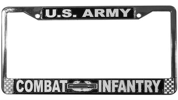 U.S. Army Combat Infantry Metal License Plate Frame