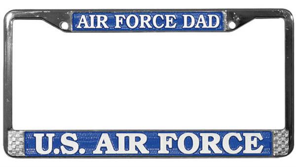 Air Force Dad Metal License Plate Frame