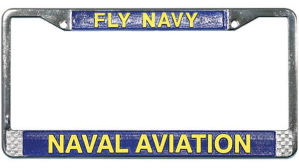 Fly Navy - Navy Aviation Metal License Plate Frame