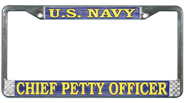 U.S. Navy - Chief Petty Officer Metal License Plate Frame