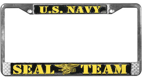 U.S. Navy Seal Team Metal License Plate Frame