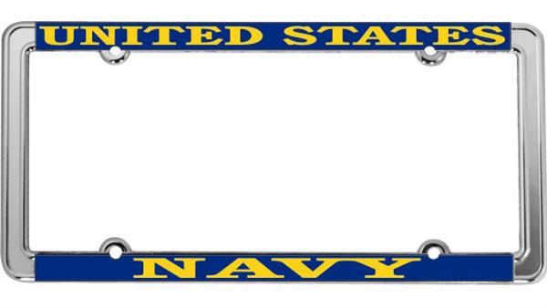 U.S. Navy Thin Rim License Plate Frame