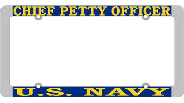 U.S. Navy - Chief Petty Officer Thin Rim License Plate Frame